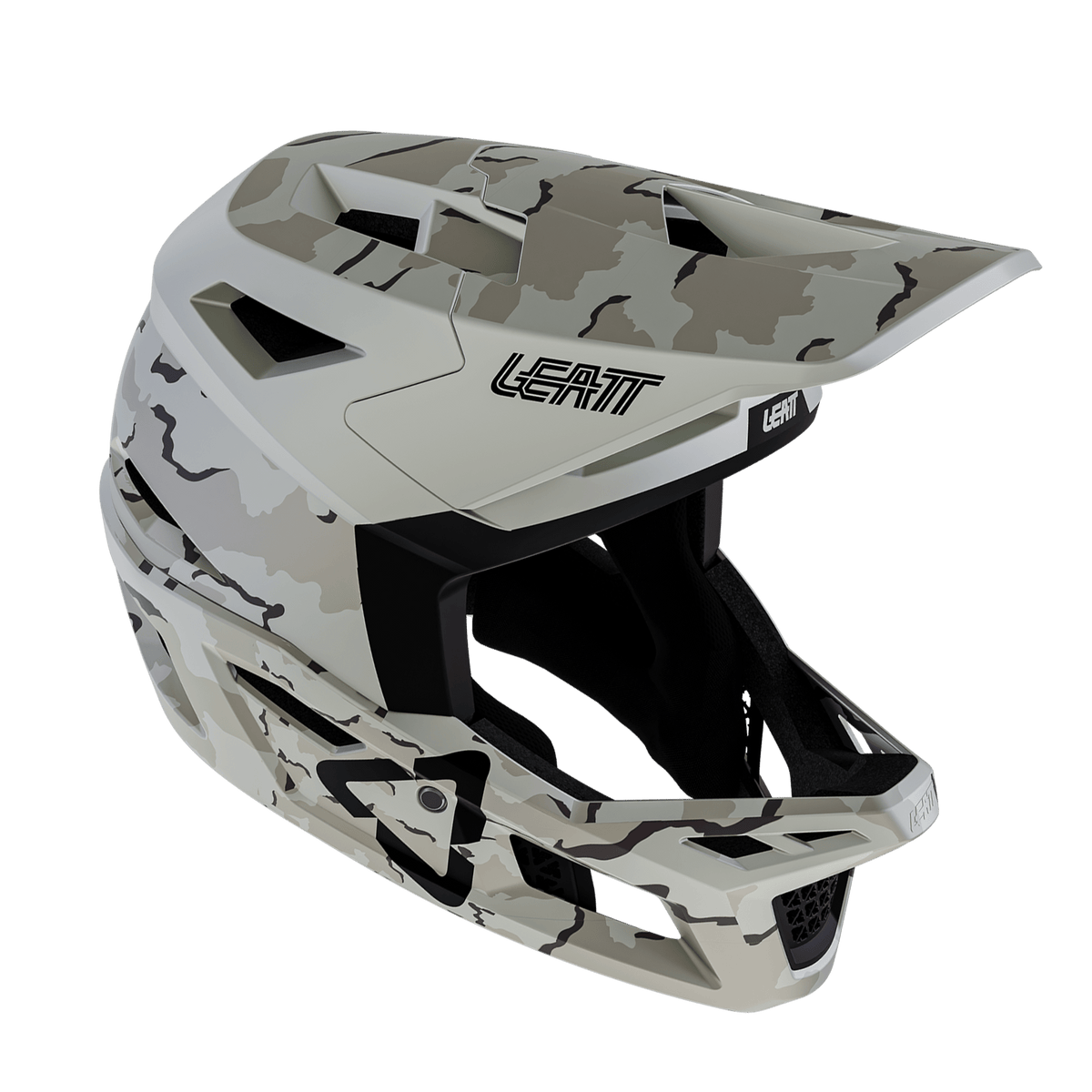 helm mtb Leatt Gravity 4.0 Helmet - Desert Color:Gray Heather METAL GEAR SOLID V: neoprene-swim-cap-for-reduced-heat-loss and the visor is