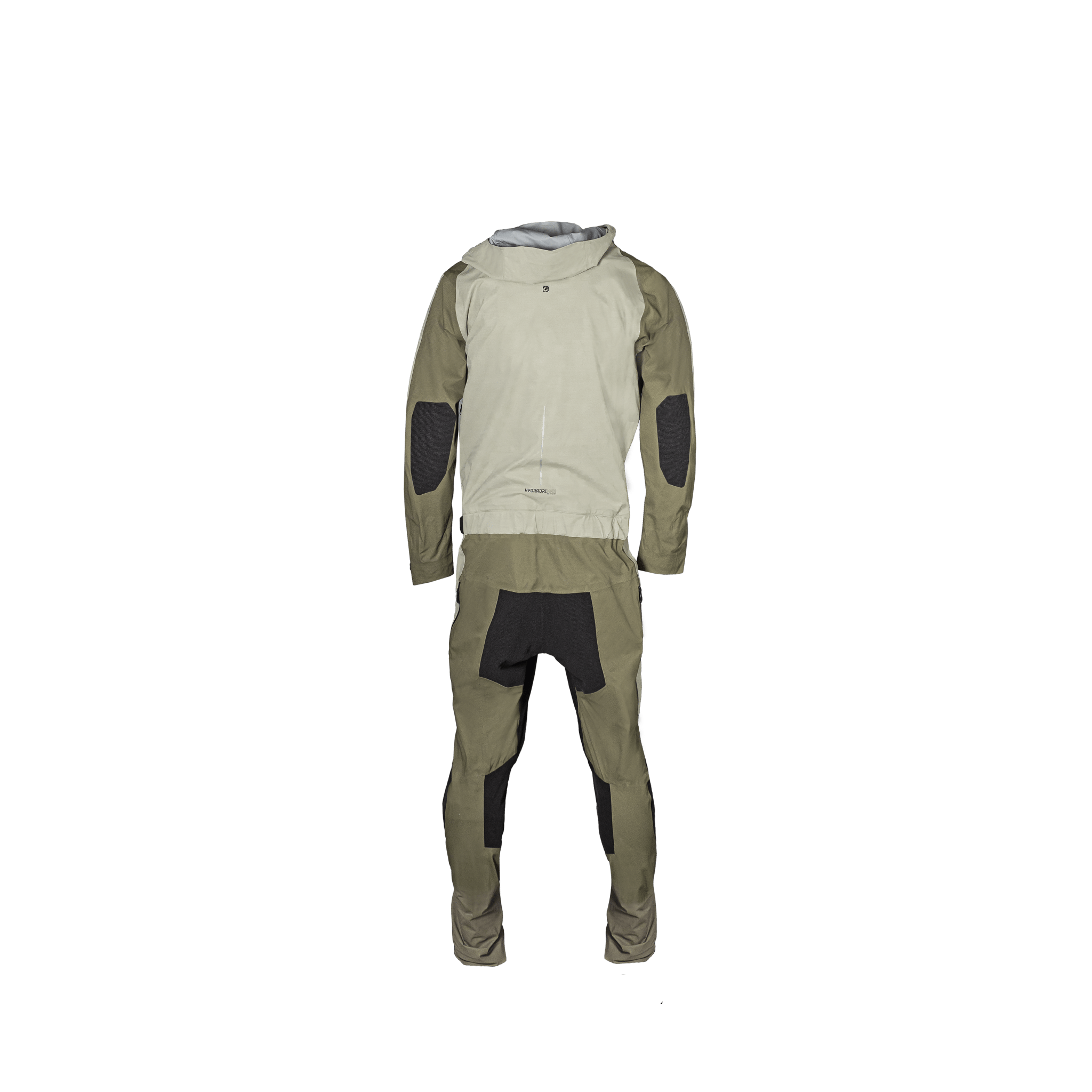 Two-piece suit with jacket and pants on a white background