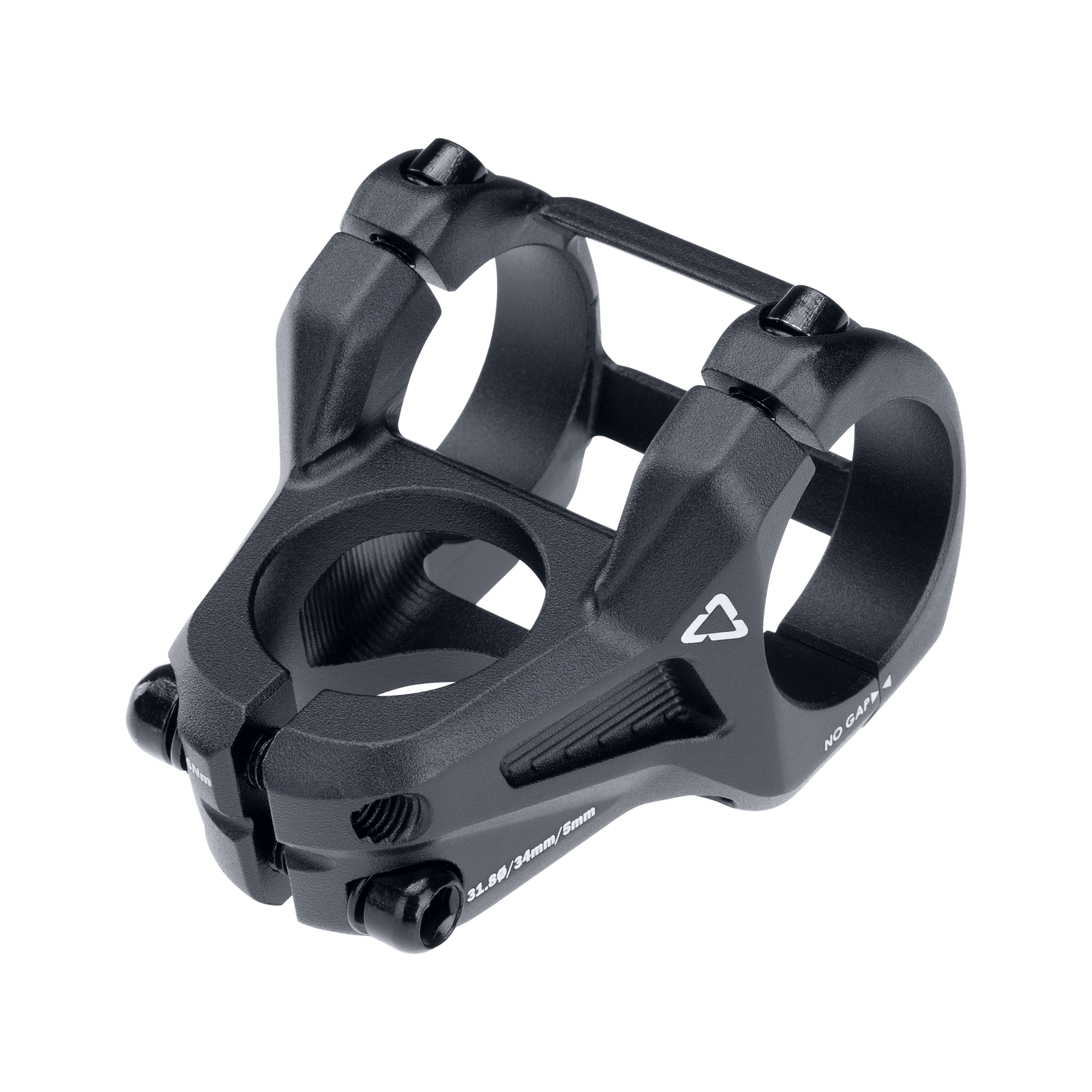 Black bike stem on a white background