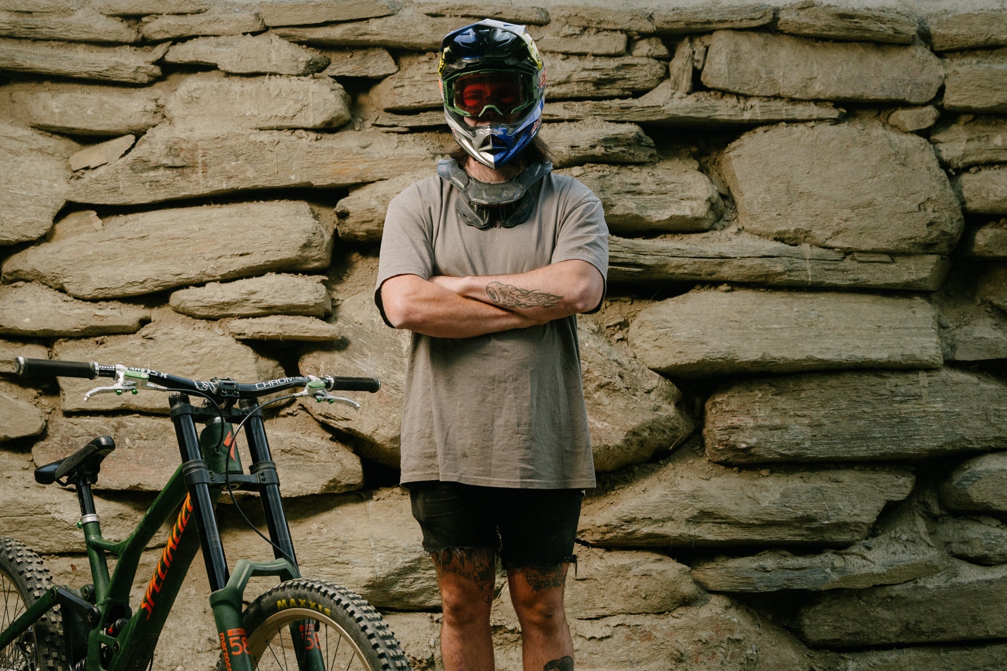 Remy Morton wearing Leatt helmet