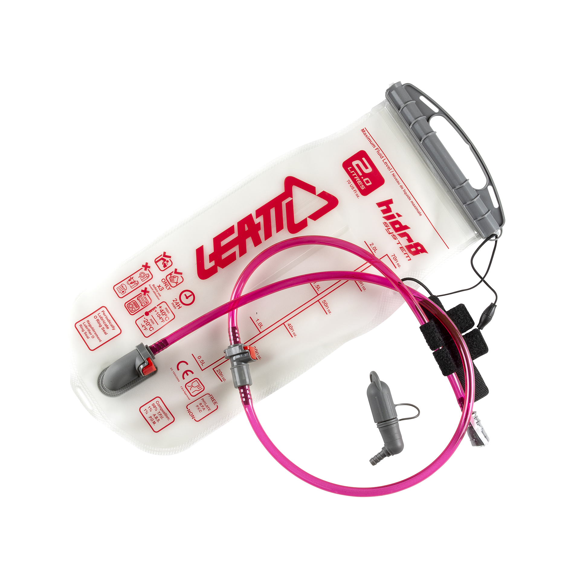 Bladder Flat CleanTech 2L (70oz) w tube and bite valve