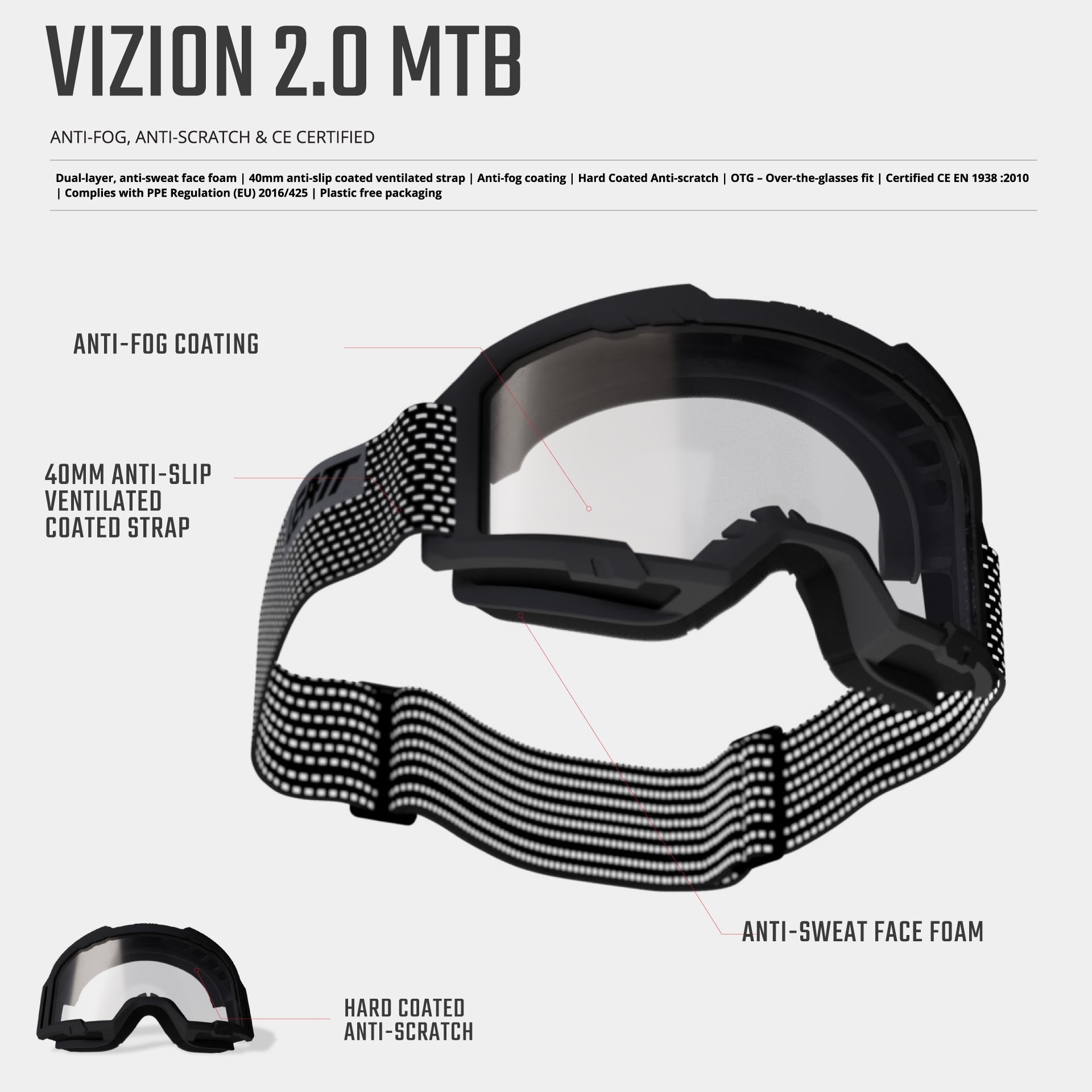 Goggle Vizion 2.0 MTB – Leatt USA