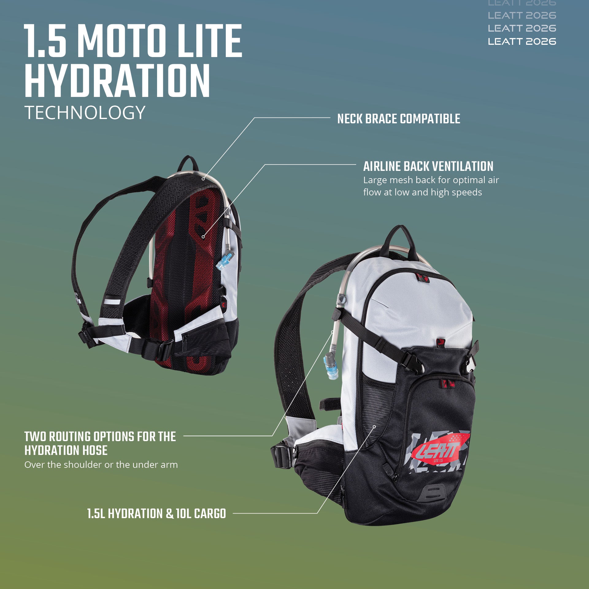 Leatt Hydration Moto Xl 1.5 Backpack Cactus LE-7023051600 Luggage Leatt Hydration Moto Xl 1.5 Backpack Cactus LE-7023051600 Luggage