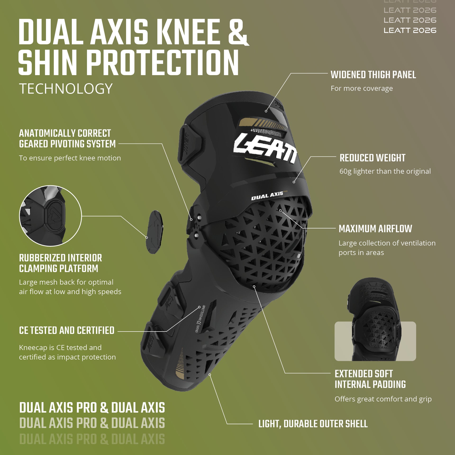 Knee & Shin Guard Dual Axis – Leatt USA